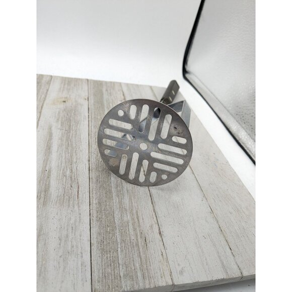 Vintage EKCO Forge Potato Vegetable Masher Black Handle Utensil 9" - Picture 3 of 8